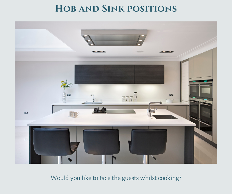 position of your hob and sink is vital in a kitchen